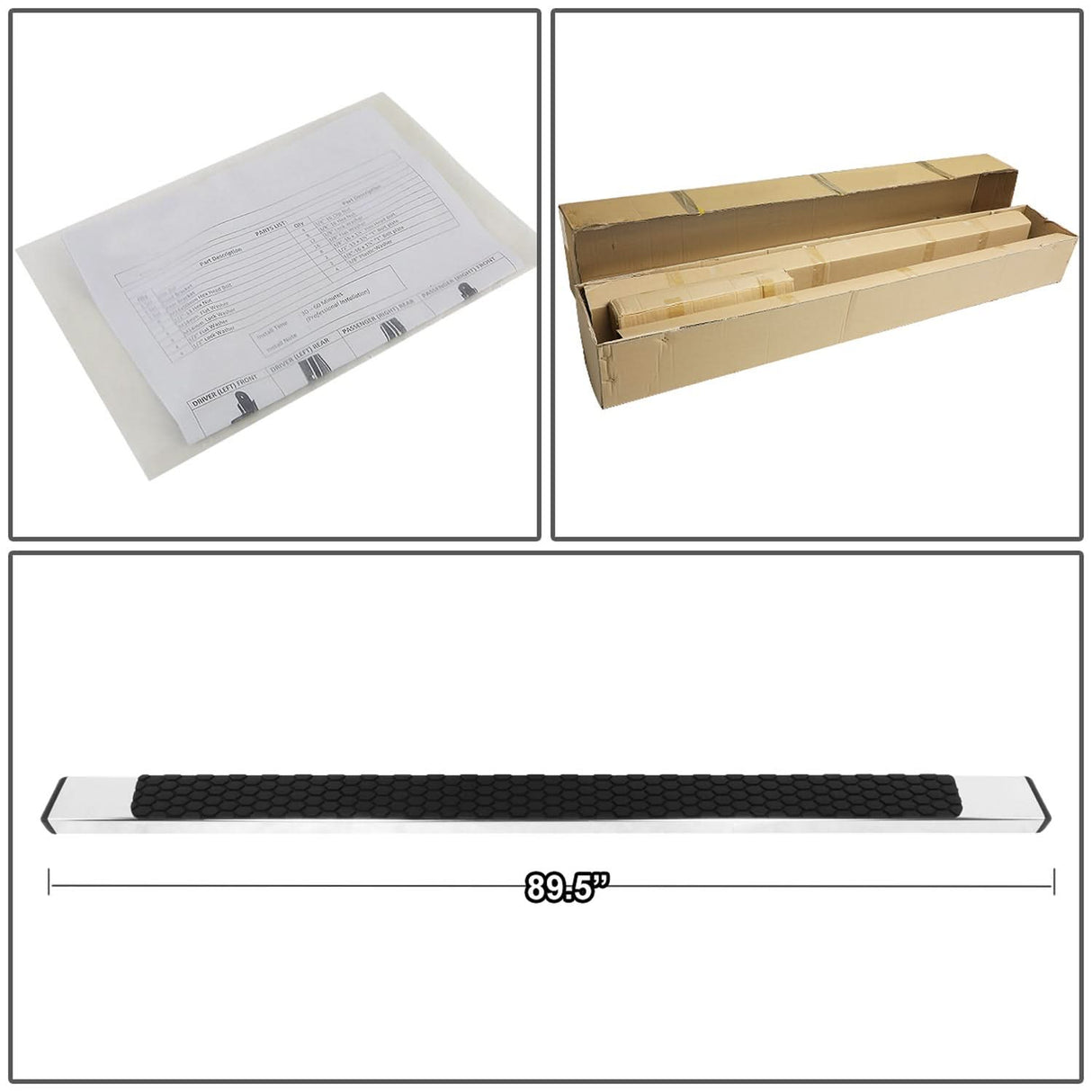 99-16 Ford F-250 F-350 F-450 F-550 Super Duty 5" Chrome Nerf Bars