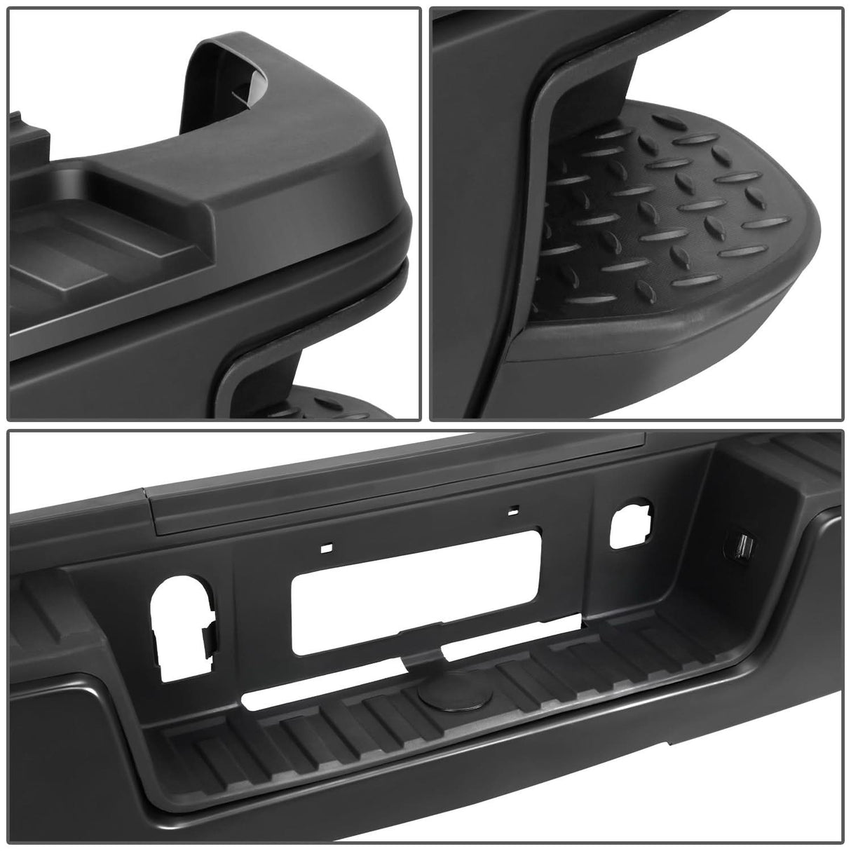 15-19 Silverado Sierra 2500 3500 Rear Step Bumper with Hitch