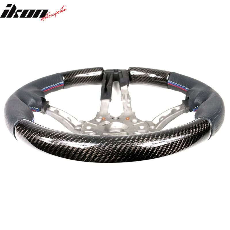 2015-2021 BMW Steering Wheel Matte Carbon Fiber + Perforated Leather