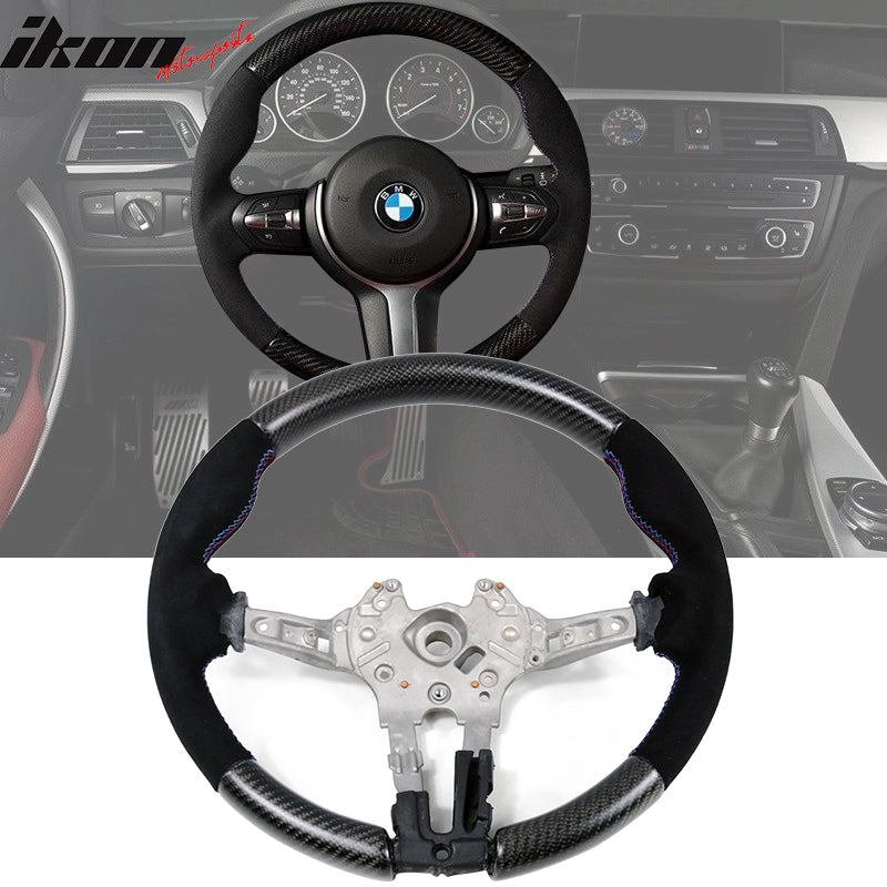 2015-2021Â BMW F80 F82 M Stitch Matte CF Steering Wheel Synthetic Suede