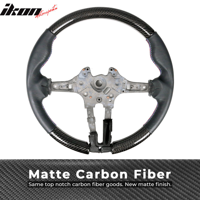 2015-2021Â BMW F80 F82 M Stitch Matte CF Steering Wheel Leather Cover
