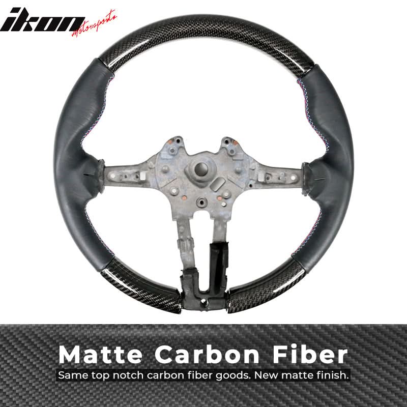 2015-2021Â BMW F80 F82 M Stitch Matte CF Steering Wheel Leather Cover