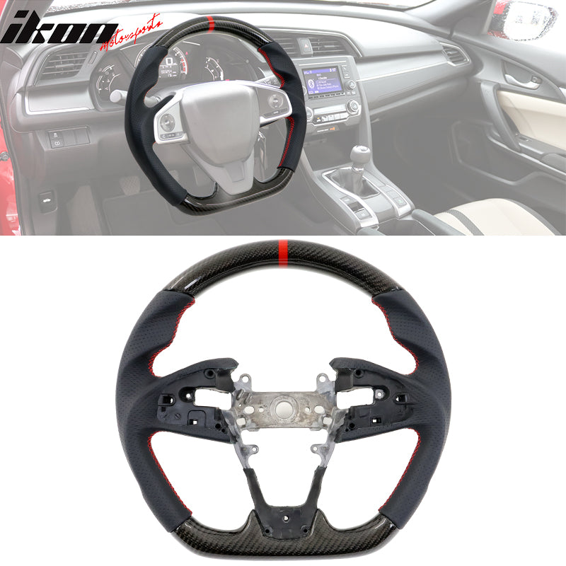 2016-2021 Civic Carbon Fiber Steering Wheel