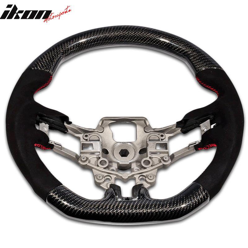 2015-2017 Mustang V1 Matte Steering Wheel Carbon Fiber Synthetic Suede