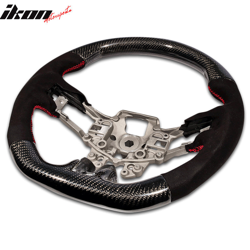 2015-2017 Mustang V1 Matte Steering Wheel Carbon Fiber Synthetic Suede