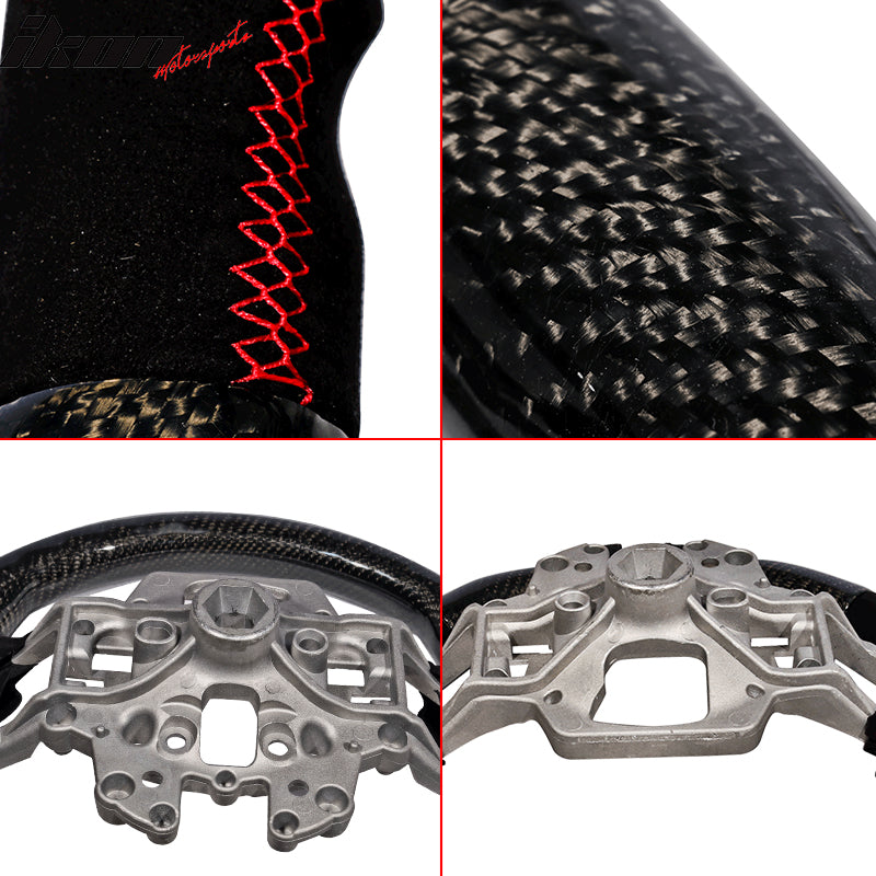 2015-2017 Mustang V1 Matte Steering Wheel Carbon Fiber Synthetic Suede