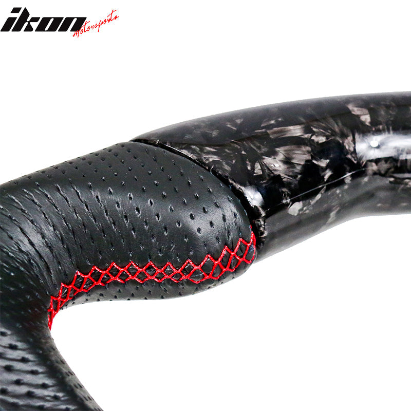 2018-2023 Ford Mustang V1 Steering Wheel w/ Red Stitching Carbon Fiber