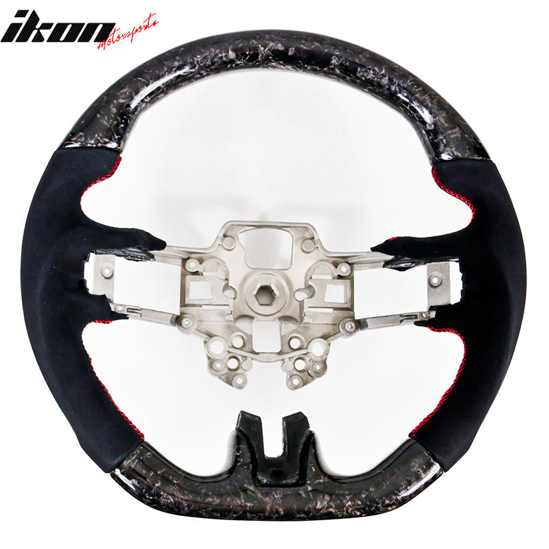 2018-2023 Ford Mustang V1 Steering Wheel w/ Red Stitching Carbon Fiber
