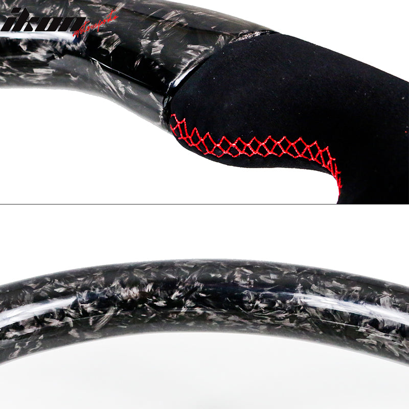 2018-2023 Ford Mustang V1 Steering Wheel w/ Red Stitching Carbon Fiber