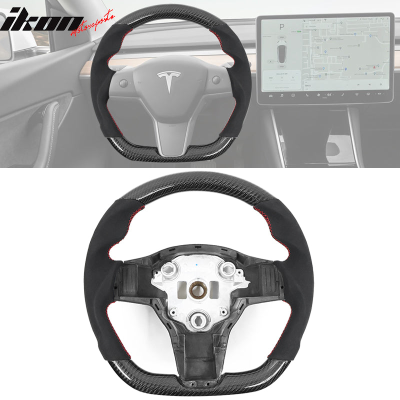 2017-2023 Tesla 3 Y Carbon Fiber Steering Wheel