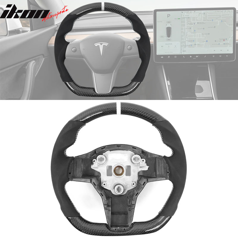 2017-2023 Tesla 3 Y Carbon Fiber Steering Wheel