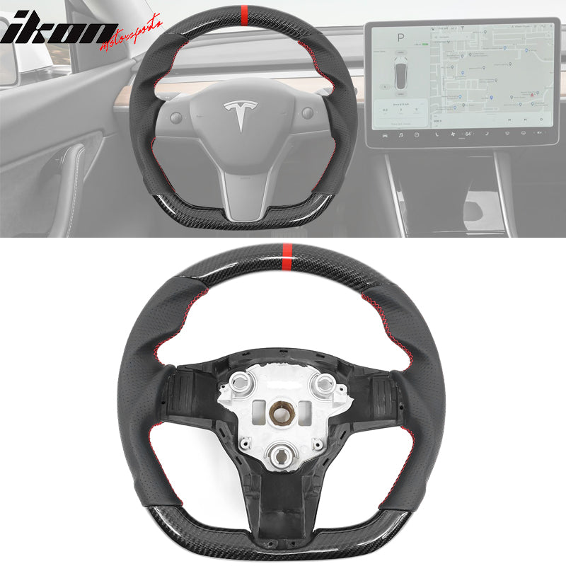 2017-2023 Tesla 3 Y Carbon Fiber Steering Wheel