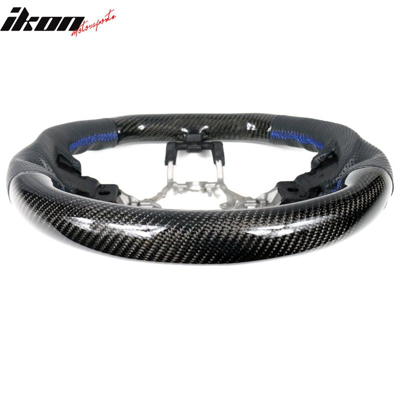 2015-2021 Subaru WRX STI Steering Wheel Matte CF + Perforated Leather