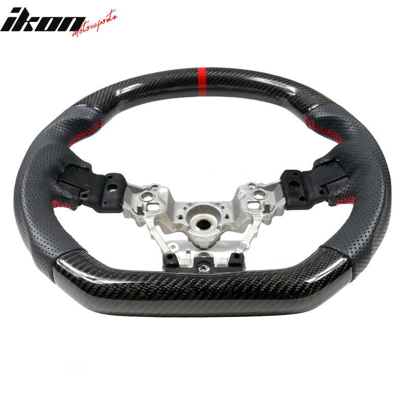 2015-2021 Subaru WRX & STI Steering Wheel Matte CF + Perf Leather