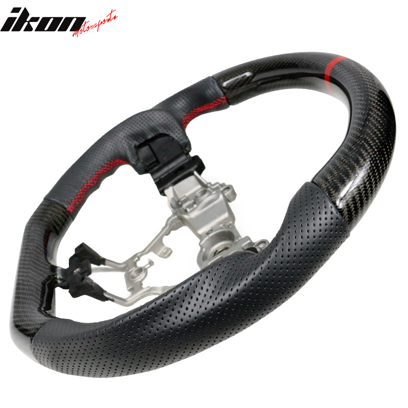 2015-2021 Subaru WRX & STI Steering Wheel Matte CF + Perf Leather