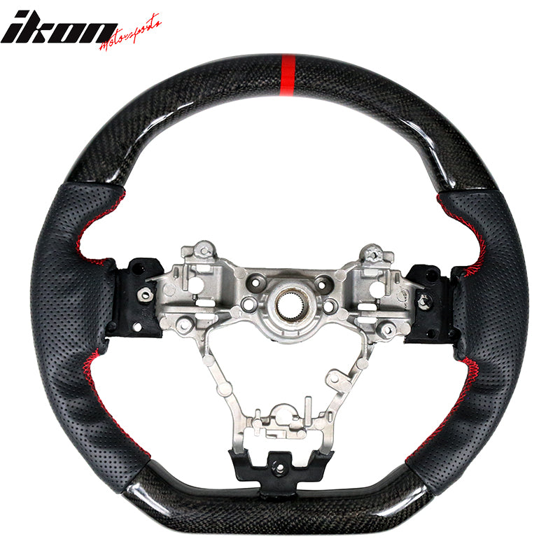2015-2021 Subaru WRX & STI Steering Wheel Matte CF + Perf Leather
