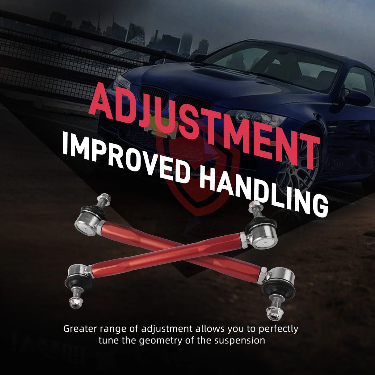 BMW Adjustable Front Sway Bar End Links – Billet Aluminum (E90 E92 E87 E82 E91 E93)