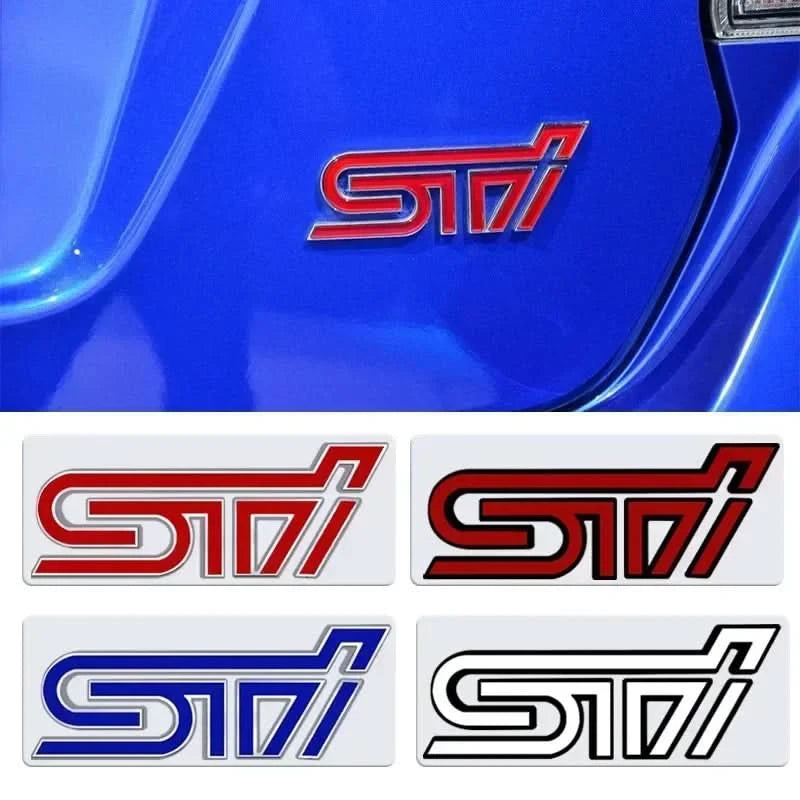 STI 3D Metal Emblem for Subaru – Front Grille & Trunk Badge for WRX, BRZ, Impreza, Forester & More