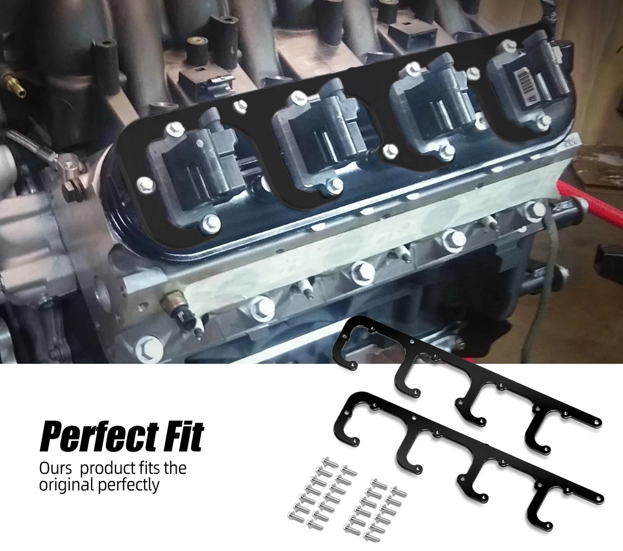 Billet LS Coil Relocation Bracket Set – Fits D514A / D510C / D581 Coils | Truck LS Engines (LQ4, LQ9, L92, L99, L33, LR4)