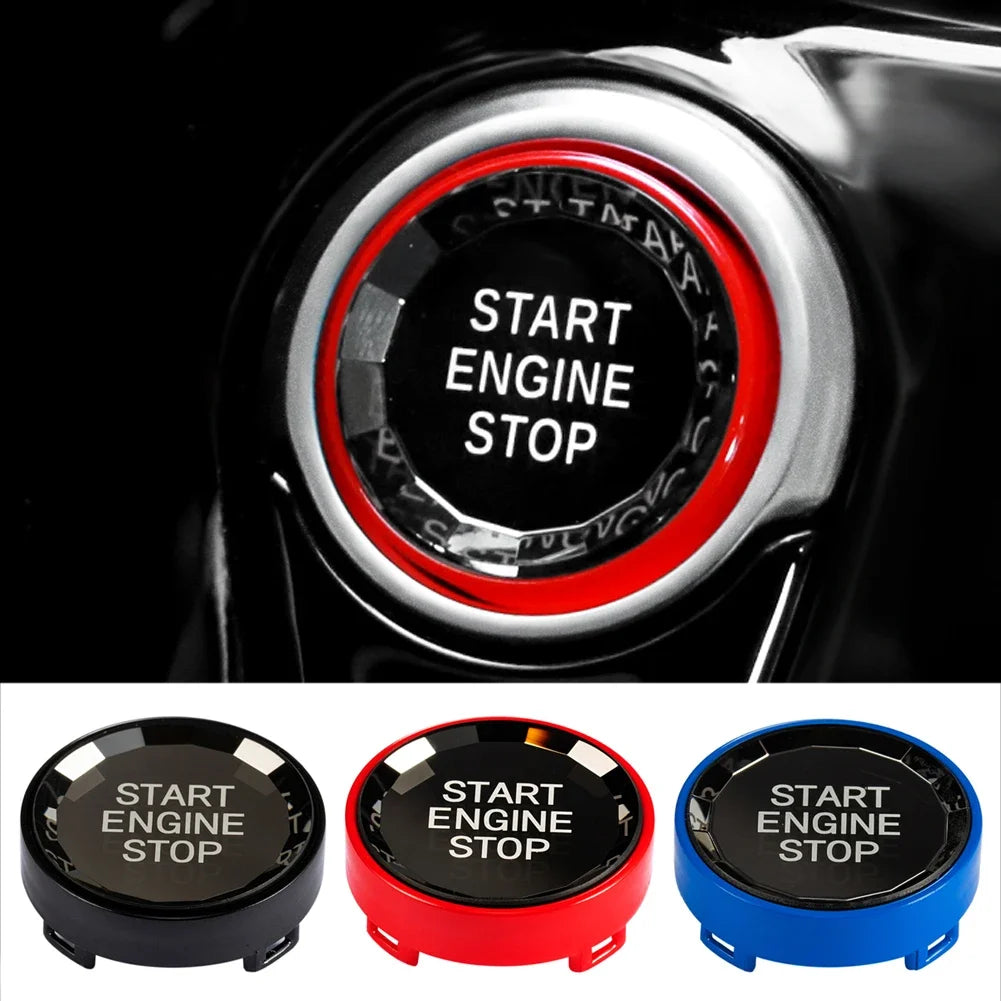 Crystal Engine Start Stop Button Cover for BMW E-Chassis Models – Interior Trim Upgrade