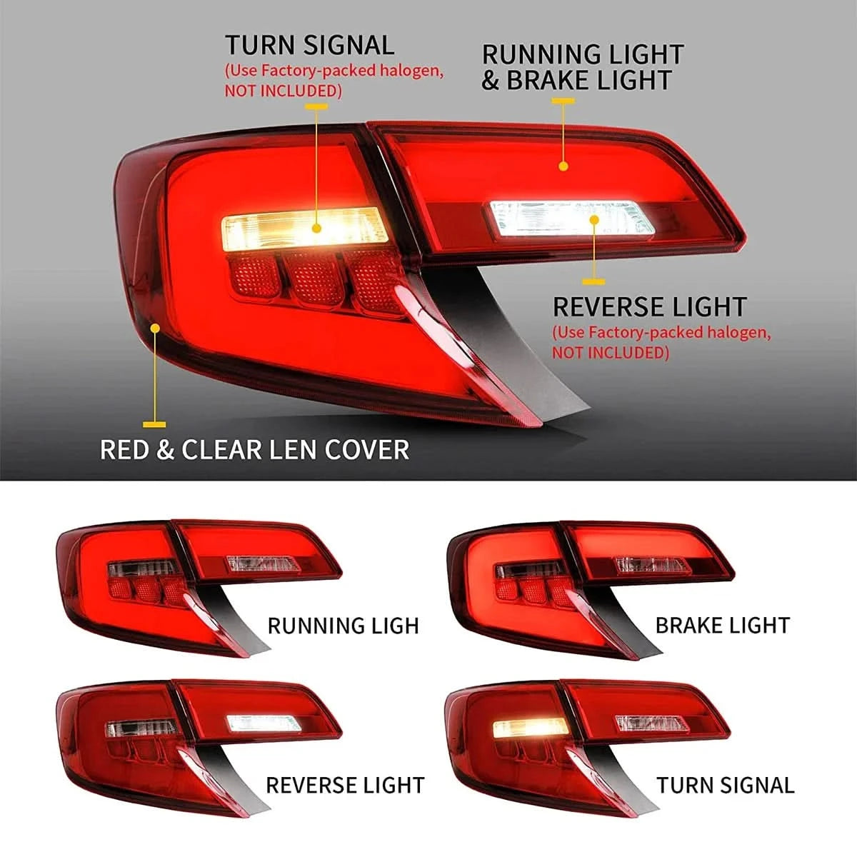 Toyota Camry LED Tail Light Assembly – Plug & Play LED Light Bar Upgrade (2012–2014)