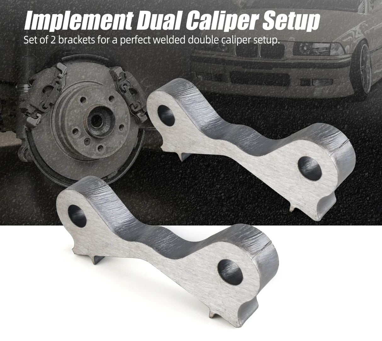 BMW 3 Series E36 E46 Steel Drift Twin Brake Caliper Weld-On Adapter Kit