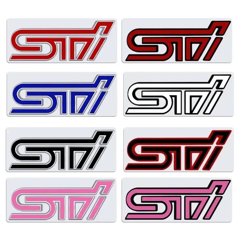 STI 3D Metal Emblem for Subaru – Front Grille & Trunk Badge for WRX, BRZ, Impreza, Forester & More