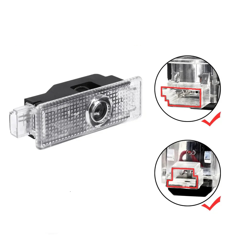 LED Door Projector Welcome Lights (2PCS) For BMW E46 E60 E61 E63 E65 E90 E92 E93 E91 F07 F10 F11 F18 F30 – Ghost Shadow Entry Lighting Upgrade