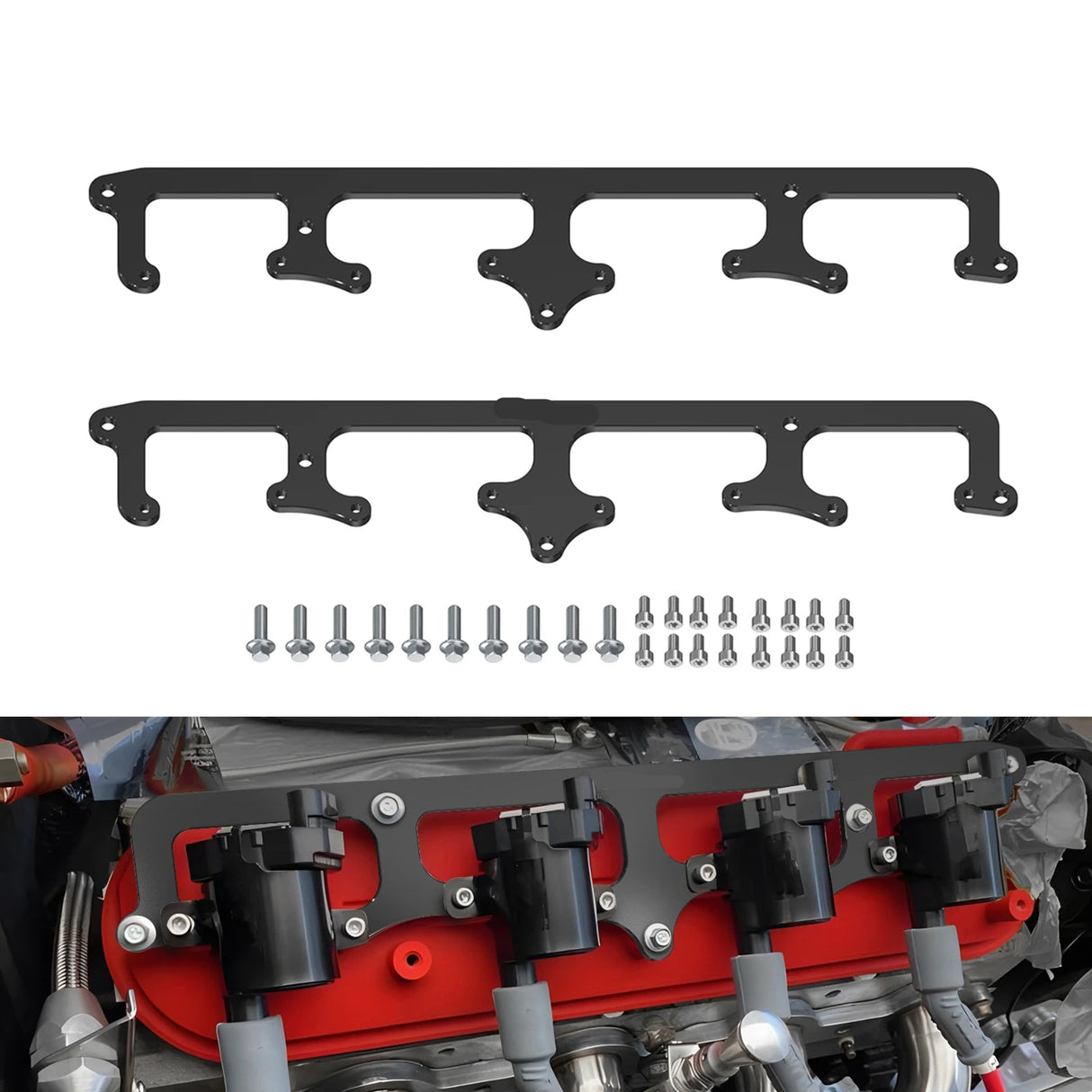 LS1 LS2 LS3 LS6 LM7 LQ4 LQ9 Billet Aluminum Square Coil Bracket Kit D585 Heat-Sink