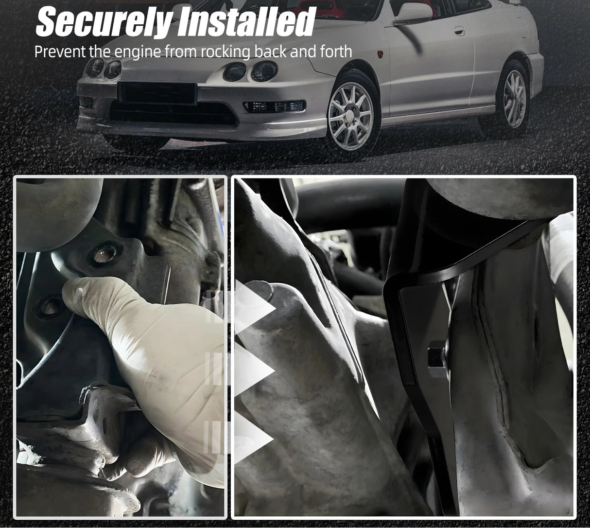 Honda Civic EG EK / Integra DC2 B Series B16 B18 Low Profile Steel Transmission Torque Mount Bracket & Bolt Kit