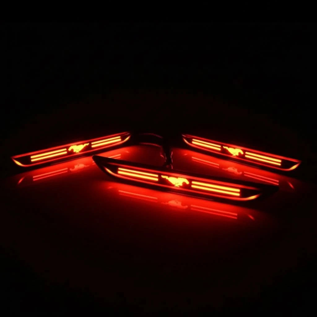 LED Rear Side Marker Lights for Ford Mustang (2015–2023) – Red Fender/Bumper Reflector Lamp Set (2PCS)
