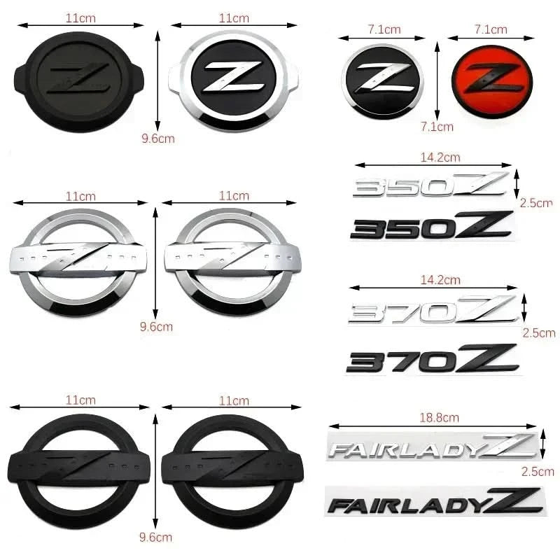 Nissan Z 3D Trunk Emblem Badge – ABS & Metal Rear Logo Decal