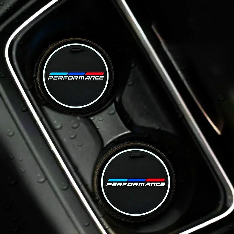 Silicone Cup Holder Coaster Set for BMW – 2PCS Interior Cup Mat for X1 X2 X3 X4 X5 X6 & 1–7 Series (Multiple Chassis Fitment)