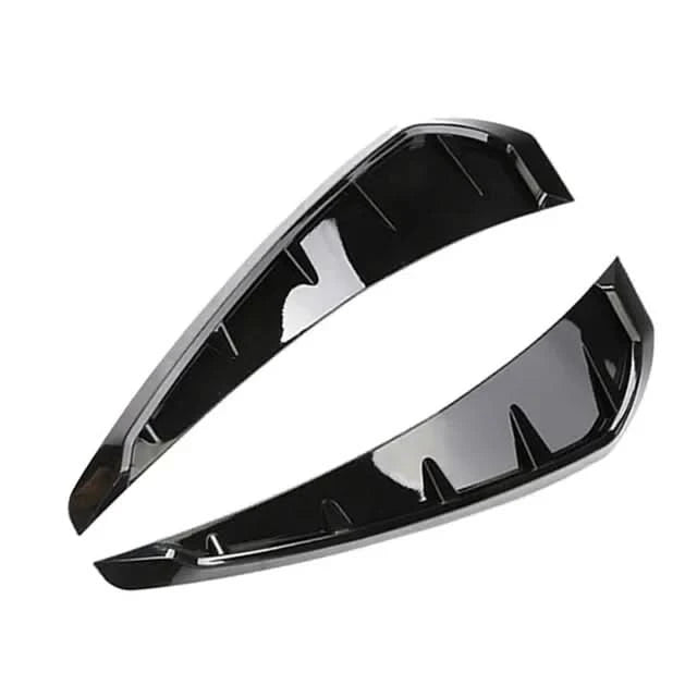 Universal Car Shark Vent Side Grille Air Flow Fender Decoration – Gloss Black / Carbon Texture ABS Trim-2PCS