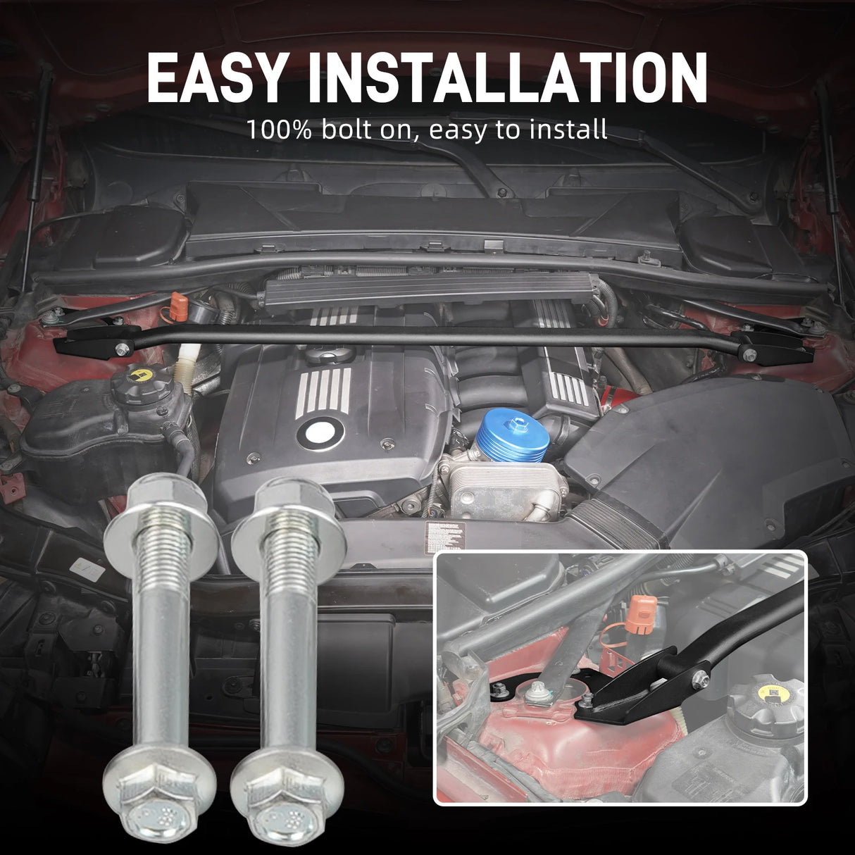 Front Upper Strut Tower Brace – BMW E90 / E91 / E92 / E93 (2005–2013)