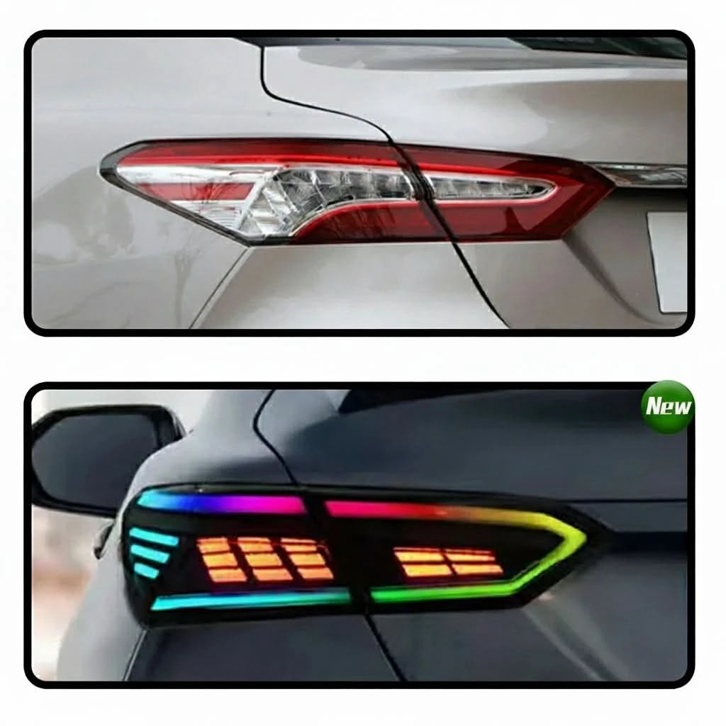 RGB Full LED Tail Lights for Toyota Camry (2018–2022) – Sequential DRL Rear Lamp Assembly