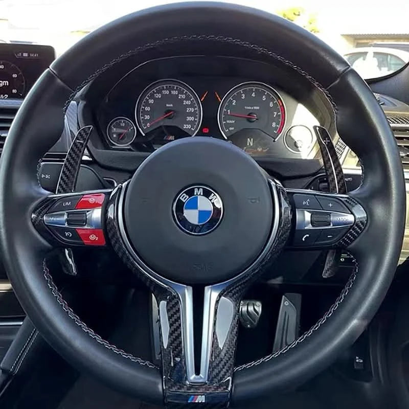 BMW F-Series Dry Carbon Fiber Shift Paddle Extensions – Steering Wheel Upgrade (Pair)