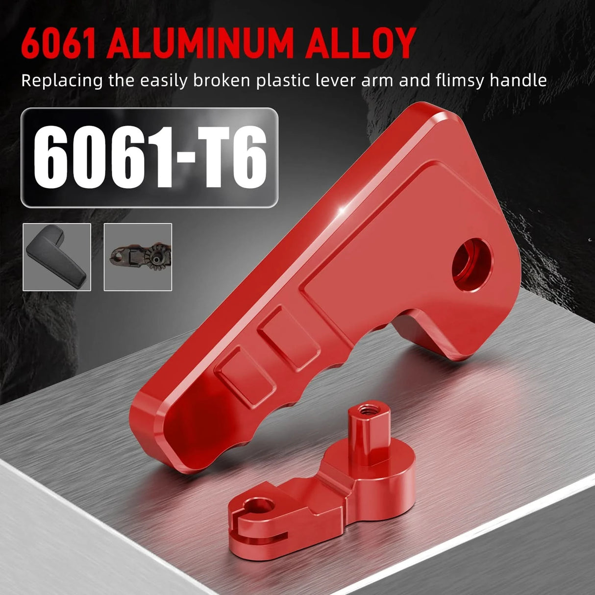 Aluminum Hood Release Lever Handle for VW Golf MK7 GTI/R, Seat Leon 5F, Skoda Octavia 5E LHD 2015-2020 | CNC-Machined Upgrade 6R1823533
