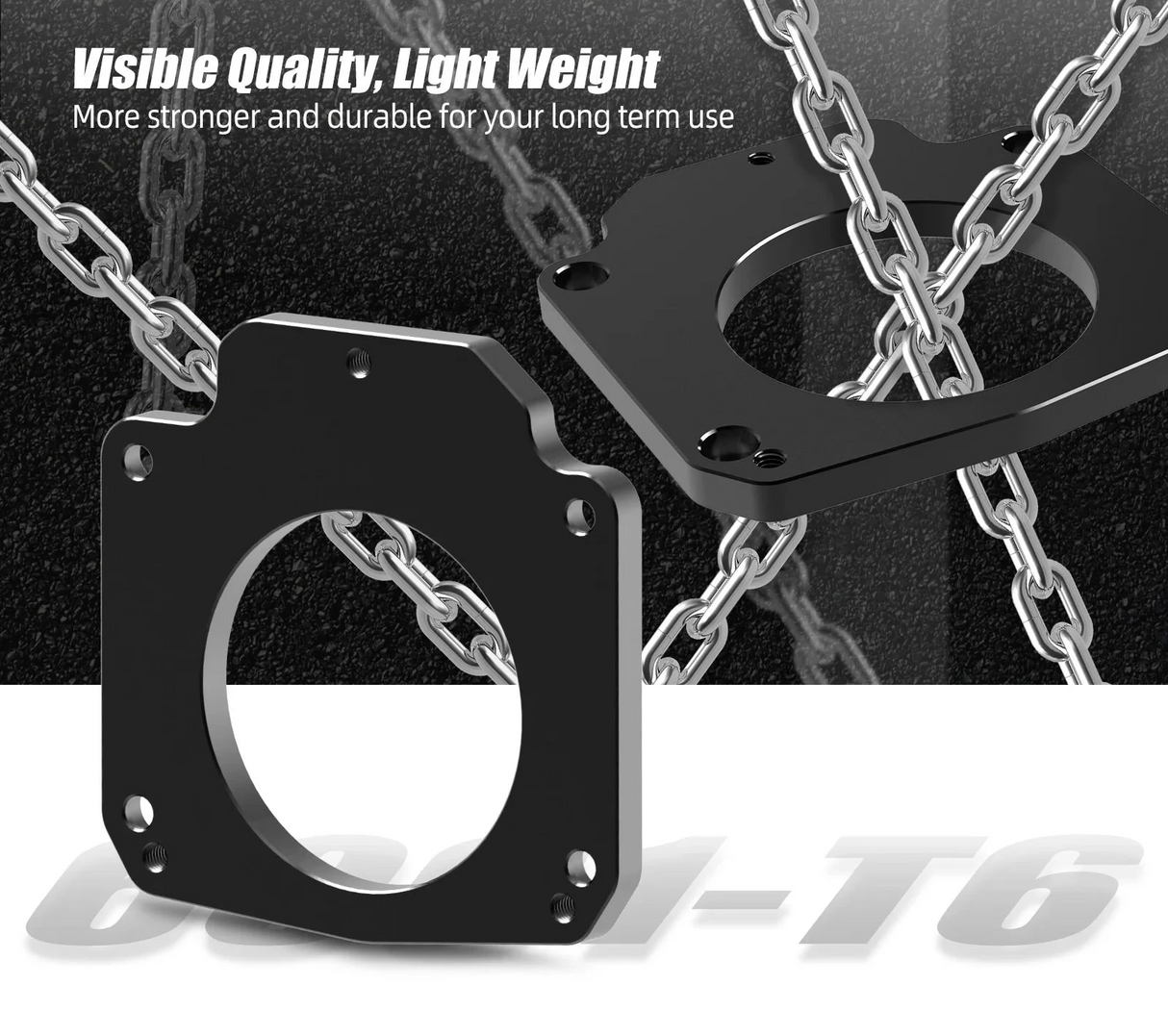 LS Billet Throttle Body Adapter Plate | 4-Bolt Intake to 3-Bolt TB | Drive-By-Wire