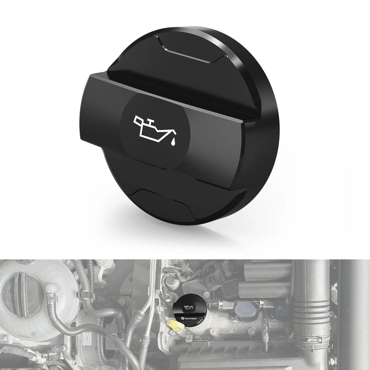 Billet Aluminum Oil Filler Cap Cover – EA211 Engines | VW Golf 5–8, Passat B8, Tiguan II, Audi A3