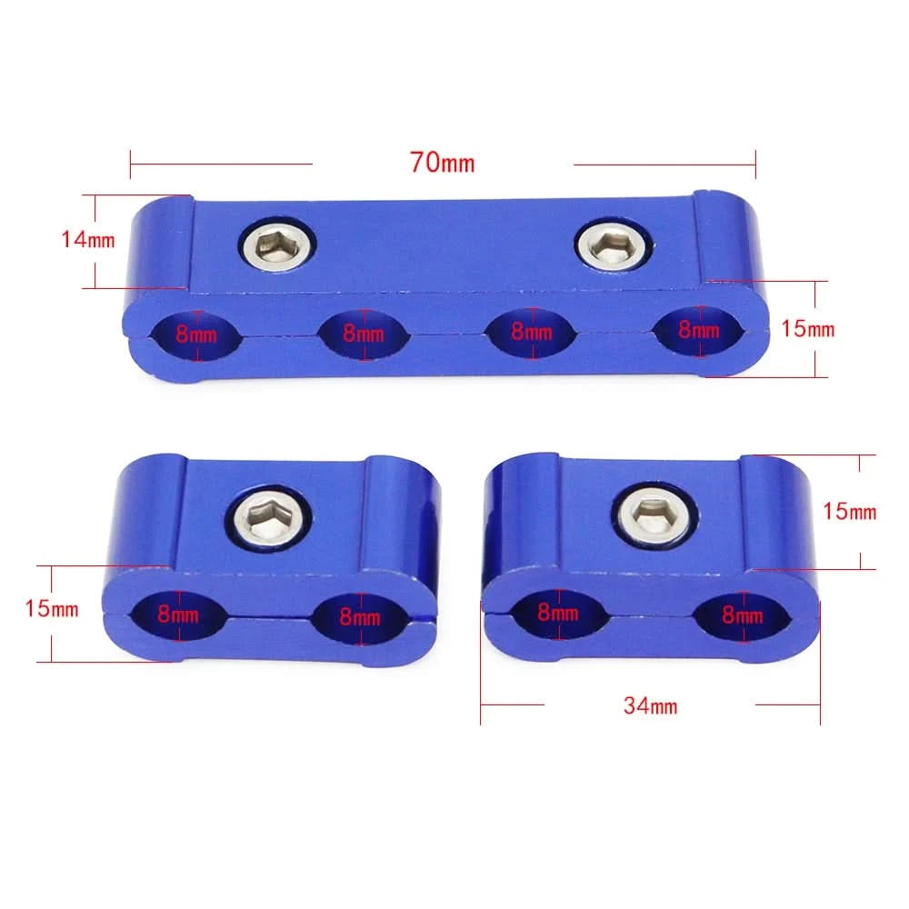 Aluminum Spark Plug Wire Separator Clamp Kit (8mm–10mm) – Engine Bay Dress-Up Set