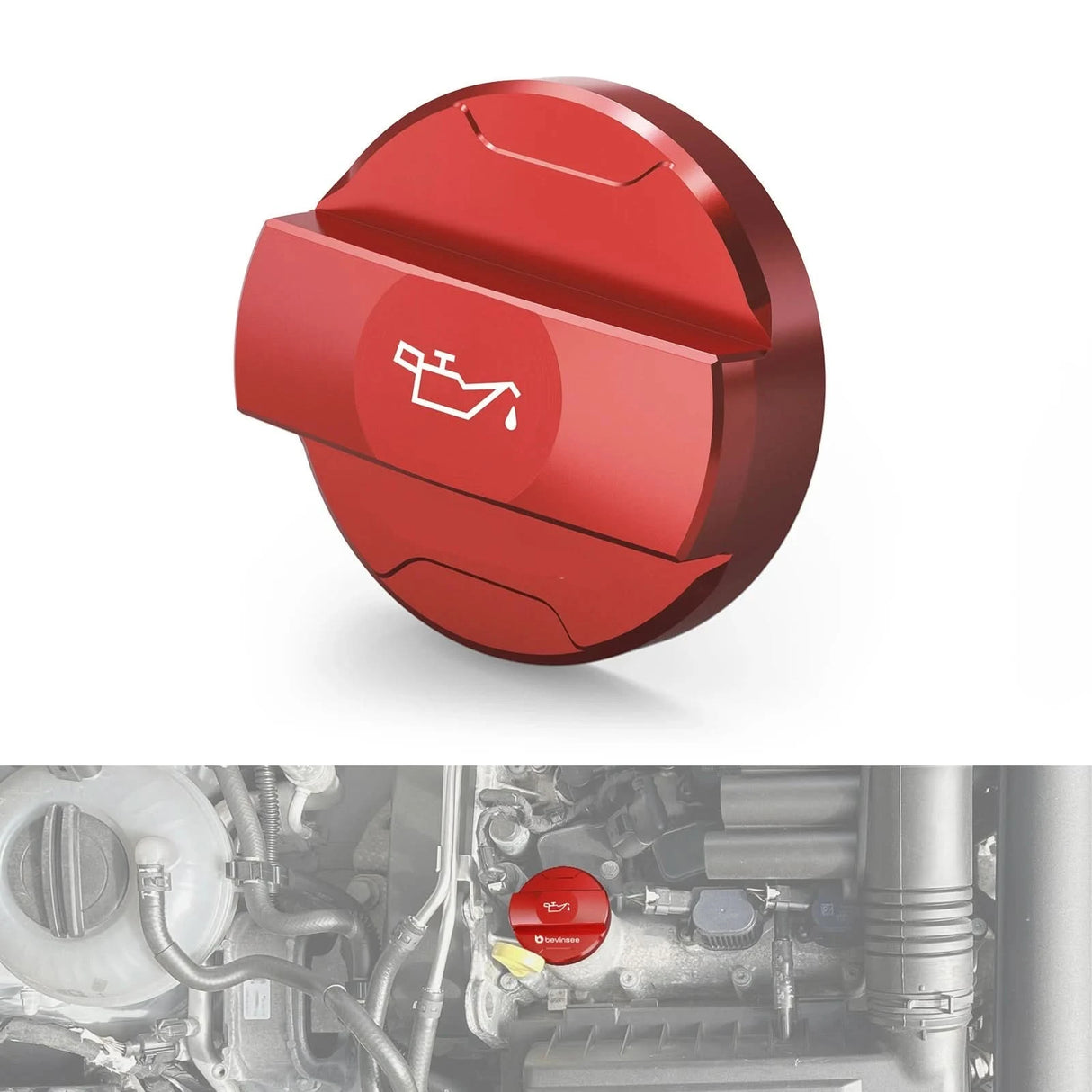 Billet Aluminum Oil Filler Cap Cover – EA211 Engines | VW Golf 5–8, Passat B8, Tiguan II, Audi A3