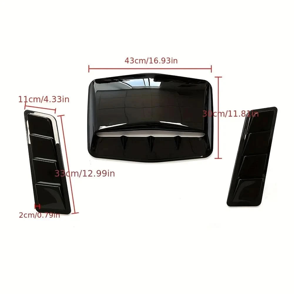 Universal Hood & Side Vent Cover Set – Performance Style Exterior Vent Trim (3-Piece Set)