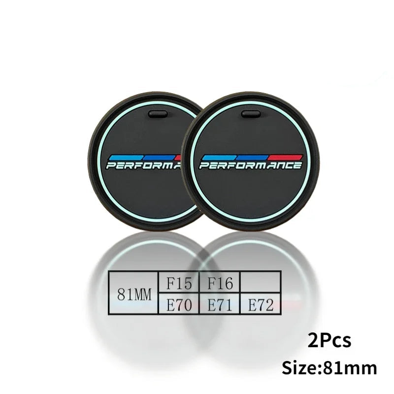Silicone Cup Holder Coaster Set for BMW – 2PCS Interior Cup Mat for X1 X2 X3 X4 X5 X6 & 1–7 Series (Multiple Chassis Fitment)