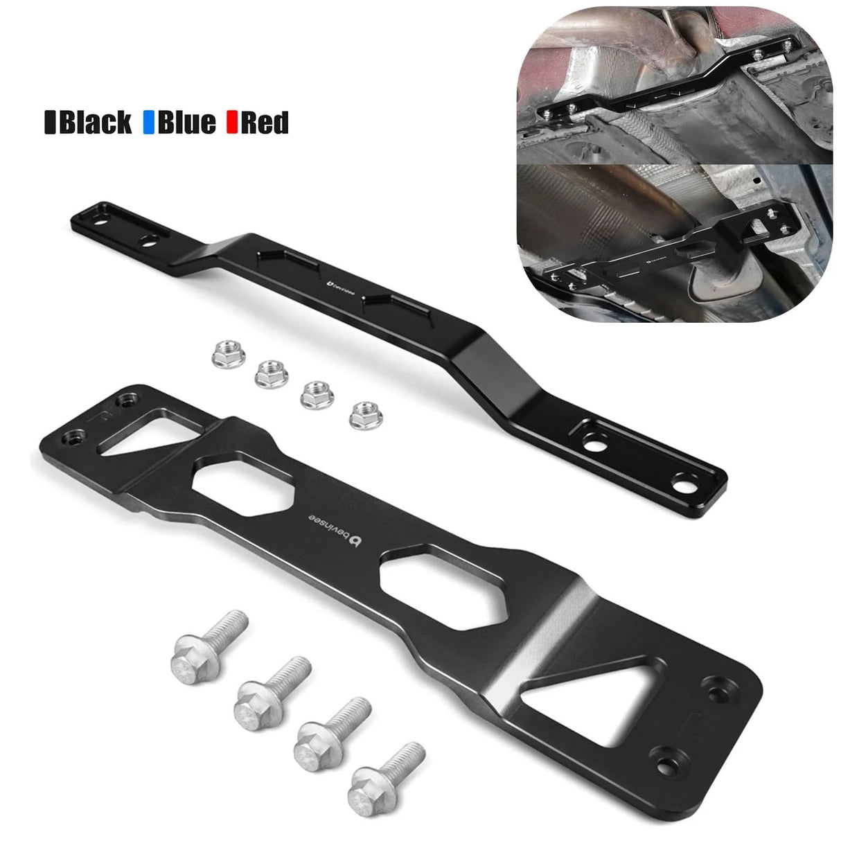 MQB Aluminum Center & Rear Tunnel Brace Set – Golf MK7 / MK8, A3, Leon, Octavia