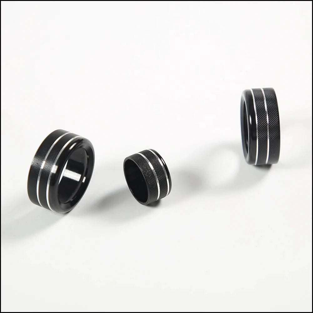 Corvette C6 Aluminum Climate Control Knob Rings – Interior Trim Upgrade (2007–2013, 3-Piece Set)