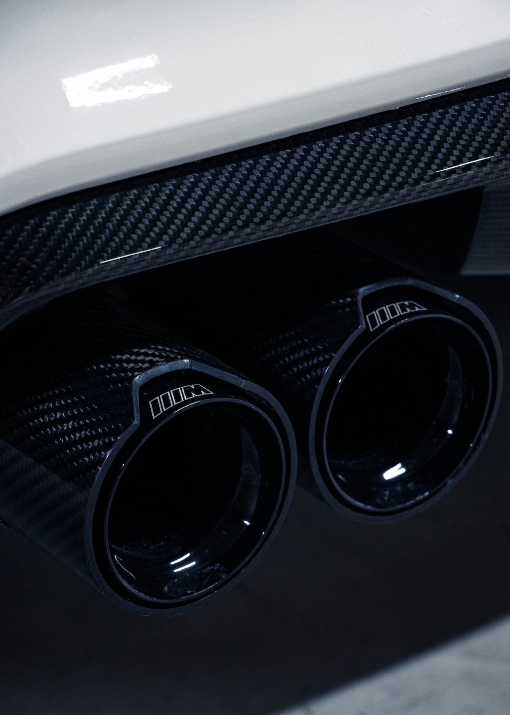 BMW M Power Universal Fit Carbon Fiber Dual Muffler Tips