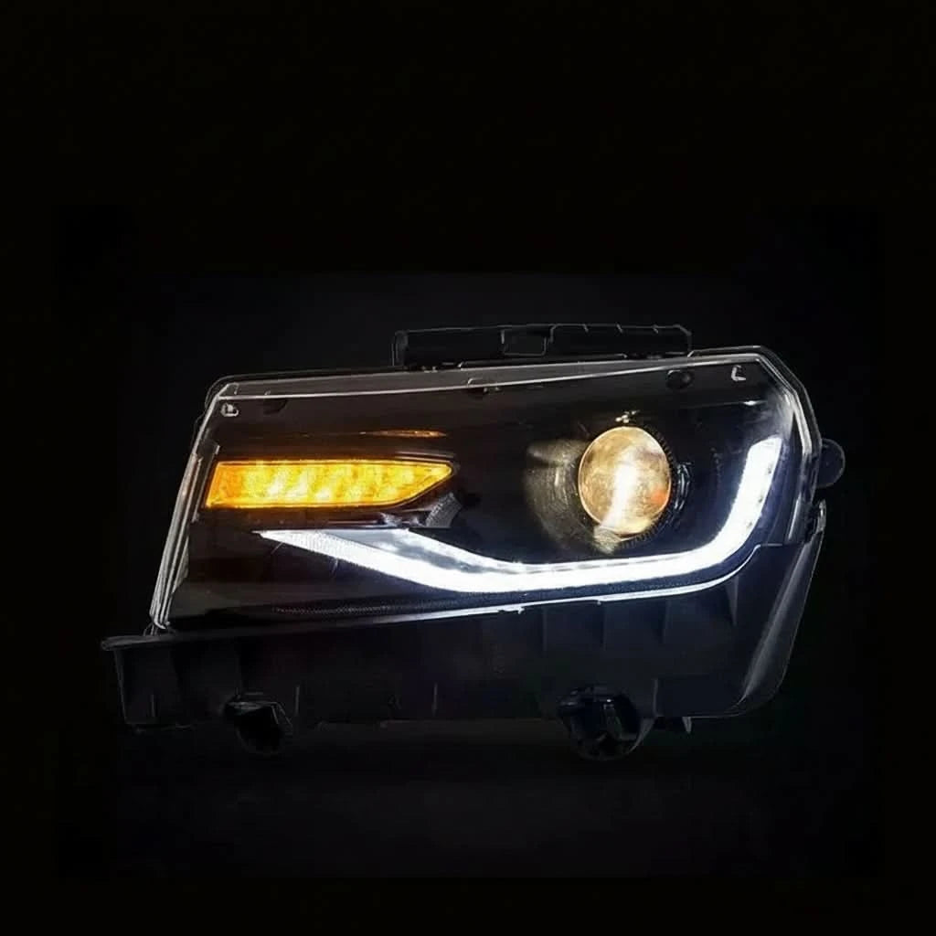 LED Headlight Assembly for Chevrolet Camaro (2014–2015) – Dynamic DRL Projector Head Lamps, Plug-and-Play Upgrade