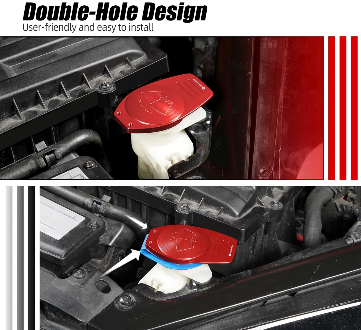Billet Aluminum Windshield Washer Reservoir Cap – MQB Platform (Golf 7/7.5, A3/S3/RS3, TT, Tiguan)