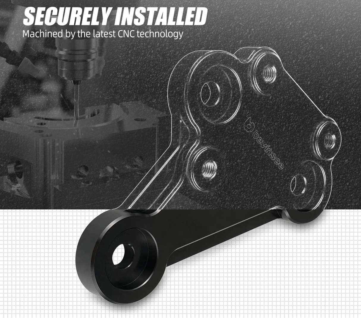 Billet Aluminum Power Steering Pump Bracket for Jeep Grand Cherokee V8 (1996–1998)